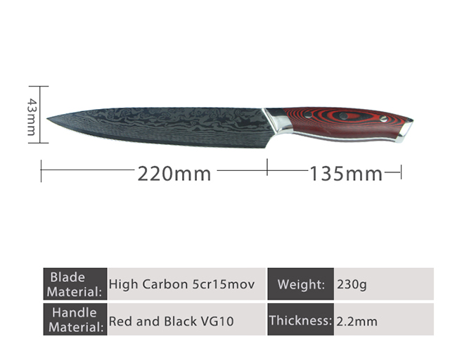 stainless steel kitchen knife