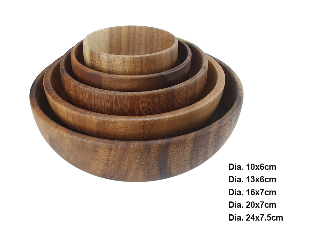 WB0214 Wooden Salad Bowl With Forks