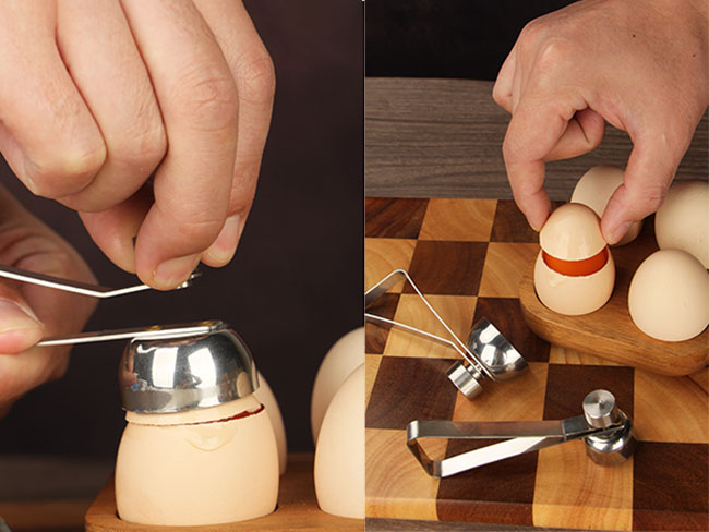 Egg Cracker Tool, 3.5cm Stainless Steel Egg Shell Cutter Tool, Egg Top Cutter for/Soft Hard Boiled