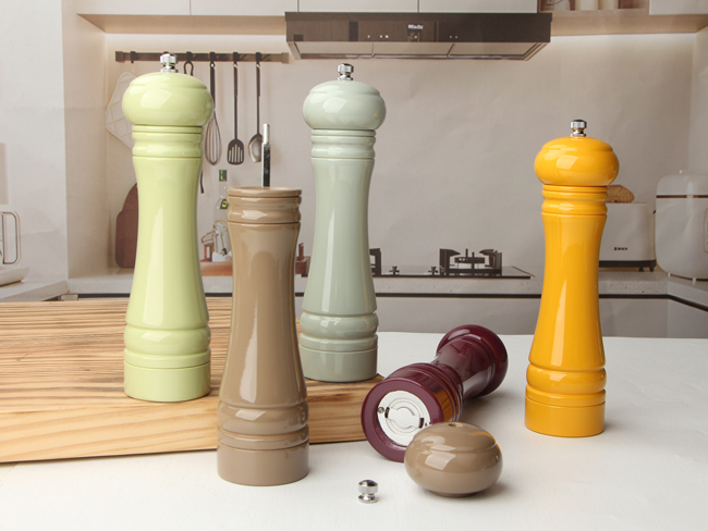 wooden salt and pepper mills