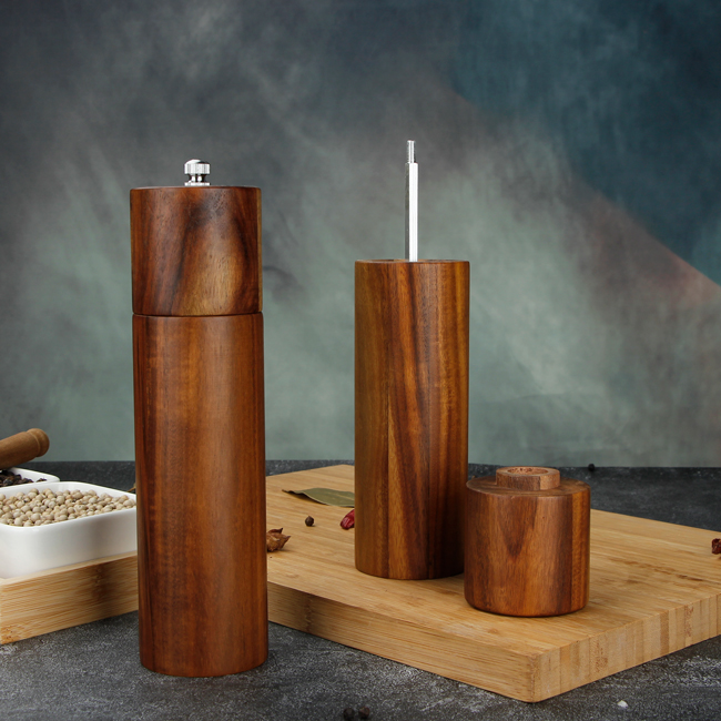 custom wood salt and pepper grinder mills