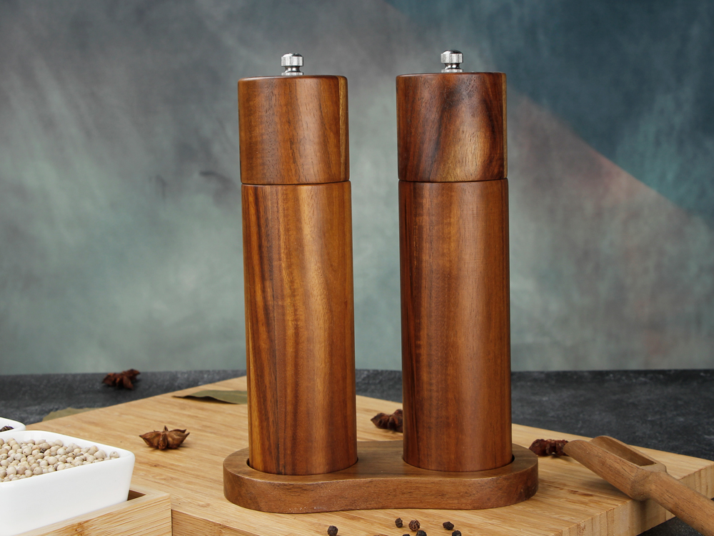 custom wood salt and pepper grinder mills