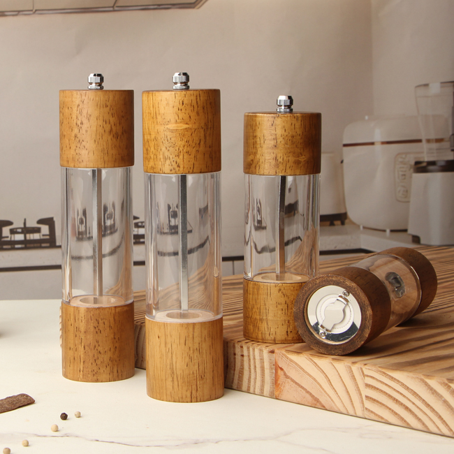 wood and acrylic pepper mill manufacturer