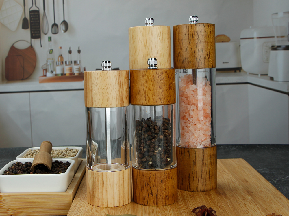 wood and acrylic pepper mill manufacturer
